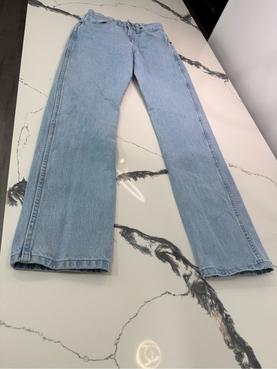 Wrangler Denim - Wrangler Women’s Cowboy Cut Bleach High Rise Slim Fit Straight Jeans 7x32